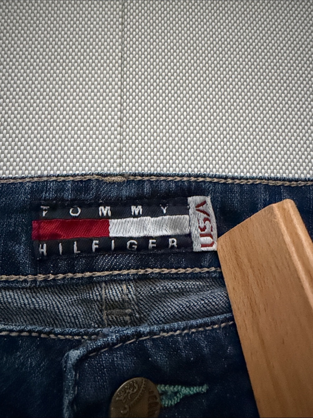 Tommy Hilfiger Girls /Boys/Dark Blue Denim Jeans with Signature Flag